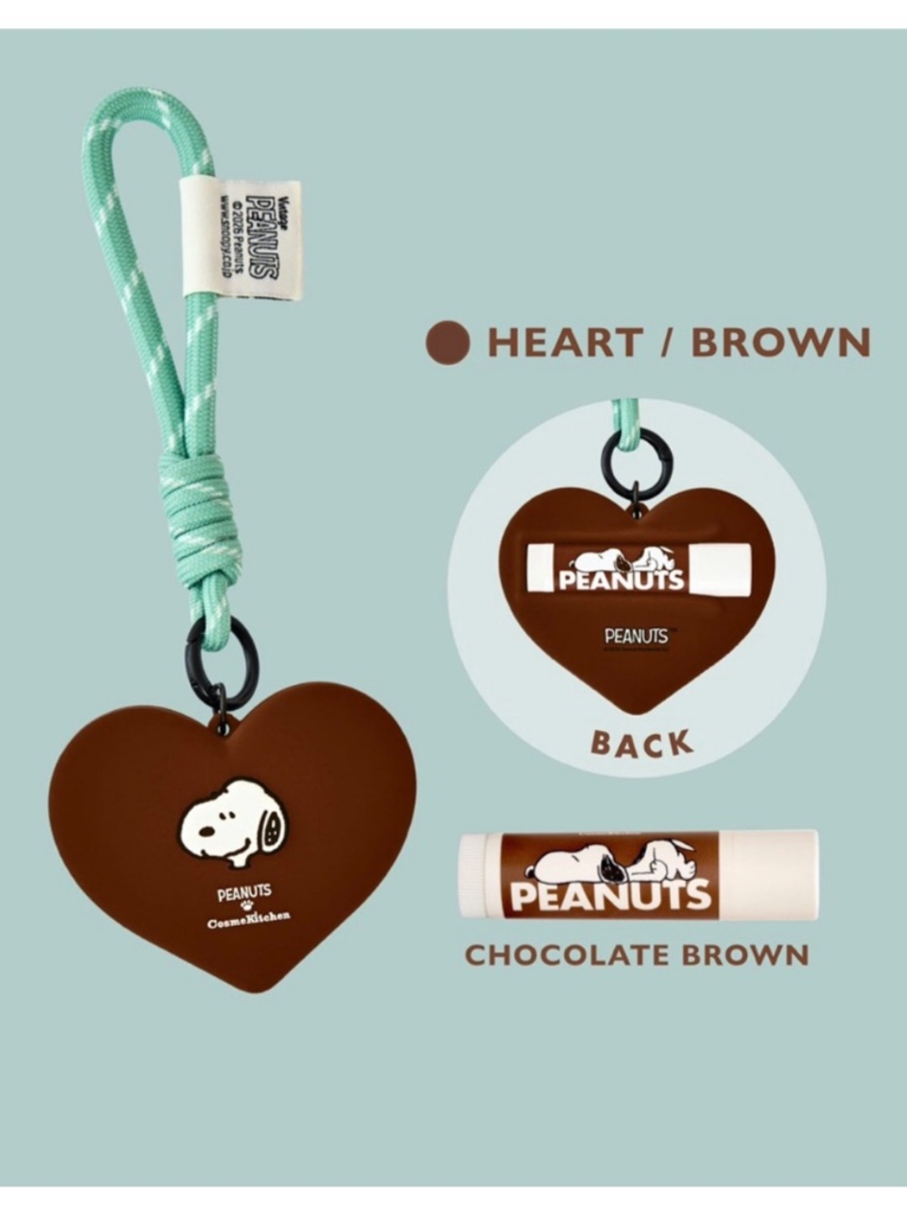 BNIB From Japan! Aromatic Lip Cream Set Snoopy bag charm lipstick holder